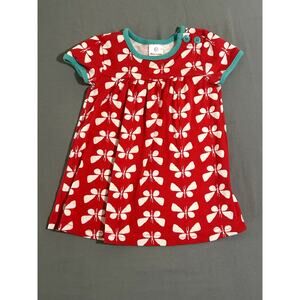 Hanna Andersson 18-24 Month (80cm) Red/White Butterfly Dress